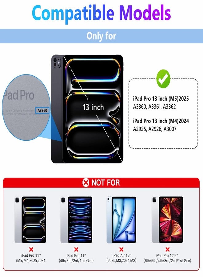 FUWANG Touch Keyboard Case for iPad Pro 13 inch (M5/M4) 2025/2024, 360° Swivel for iPad Pro 13 inch Case with Keyboard, 7 Colors Backlit with Multi-Touch Trackpad Keyboard Case for ipad pro 13 Inch - Image 2
