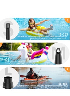 Generic Huake USB Outdoor Multifunction Inflatable Deflate Pump, 5200mAh Portable Air Mattress Pump, Quick-Fill Electric Air Pump for Outdoor Camping, Inflatable,Boats,Raft,Pool,Floats,Swimming Ring, Air Bed  - Image 5