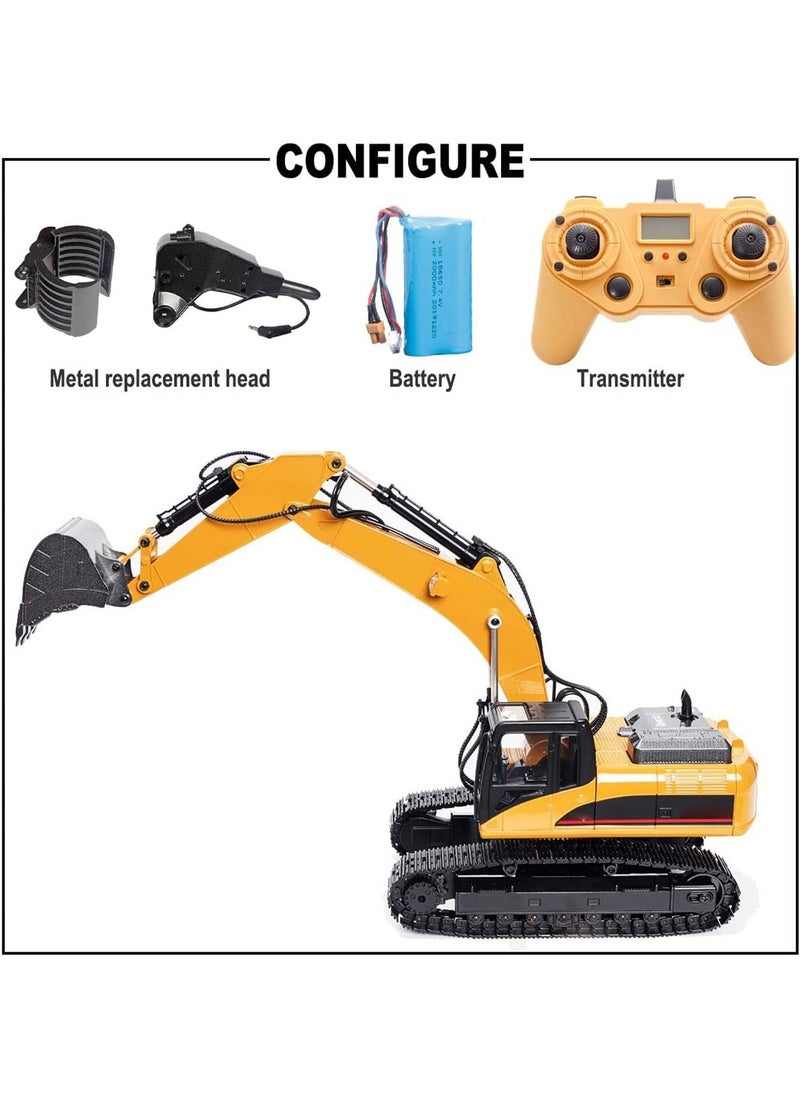 GT-Wheel RC Excavator 1580 for adults Remote Control Full Metal Construction Vehicle  - Image 2