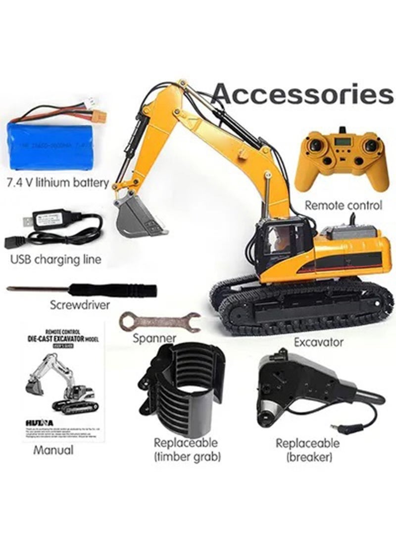 GT-Wheel RC Excavator 1580 for adults Remote Control Full Metal Construction Vehicle  - Image 5