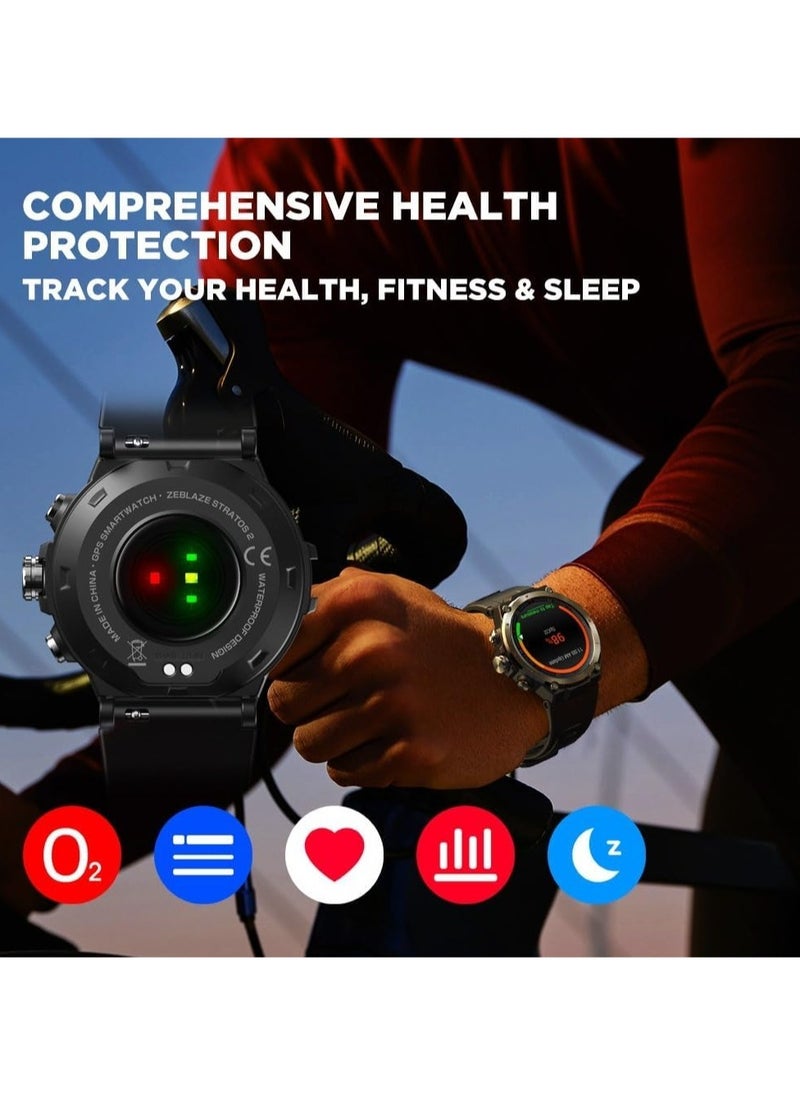Zeblaze - Zeblaze Stratos 2 Smart Sports Watch 1.3 Full-touch Screen 360 * 360 High Resolution 4-Satellite/3-Mode GPS 24H Health Monitor 25-day Endurance 5ATM - Image 1