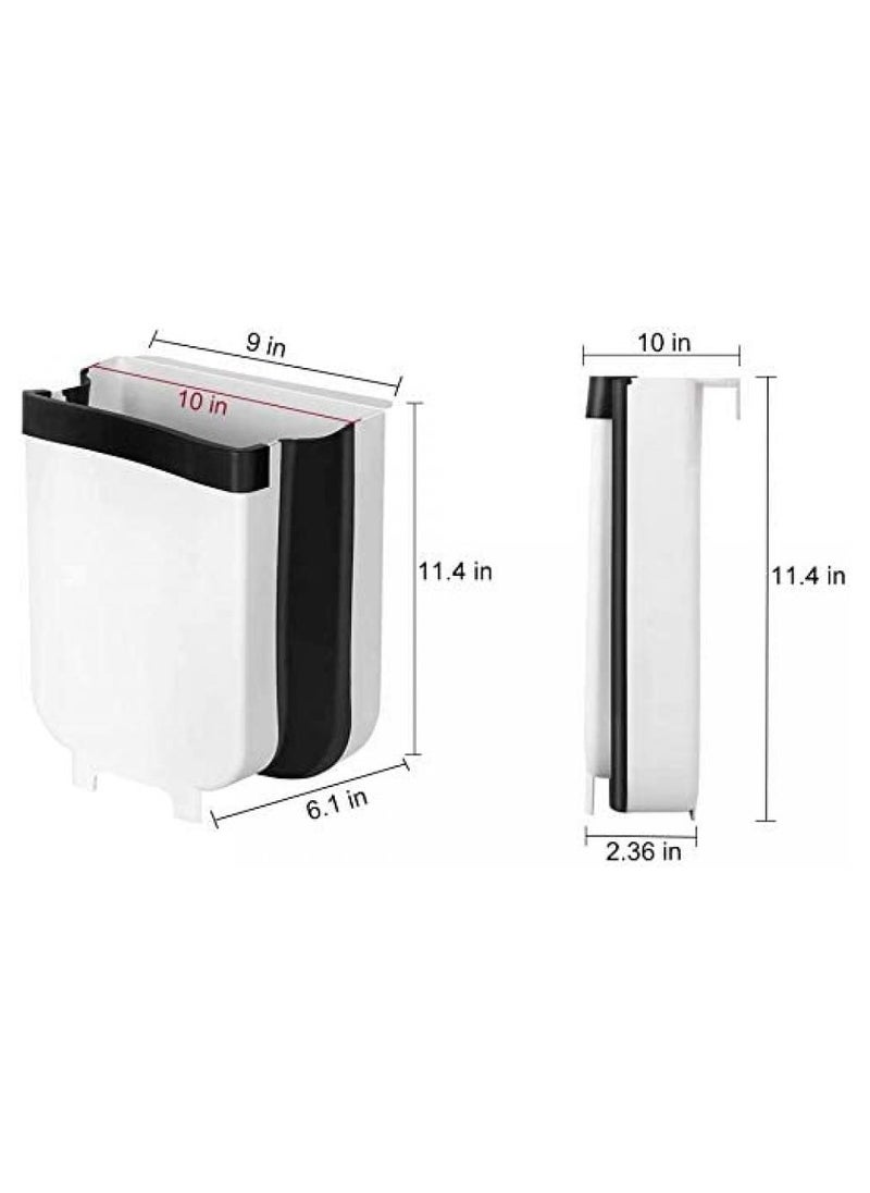 Alissa - Hanging Trash Can,Over The Cabinet Garbage Bin,Collapsible Foldable Door Waste Container Home Office - Image 1
