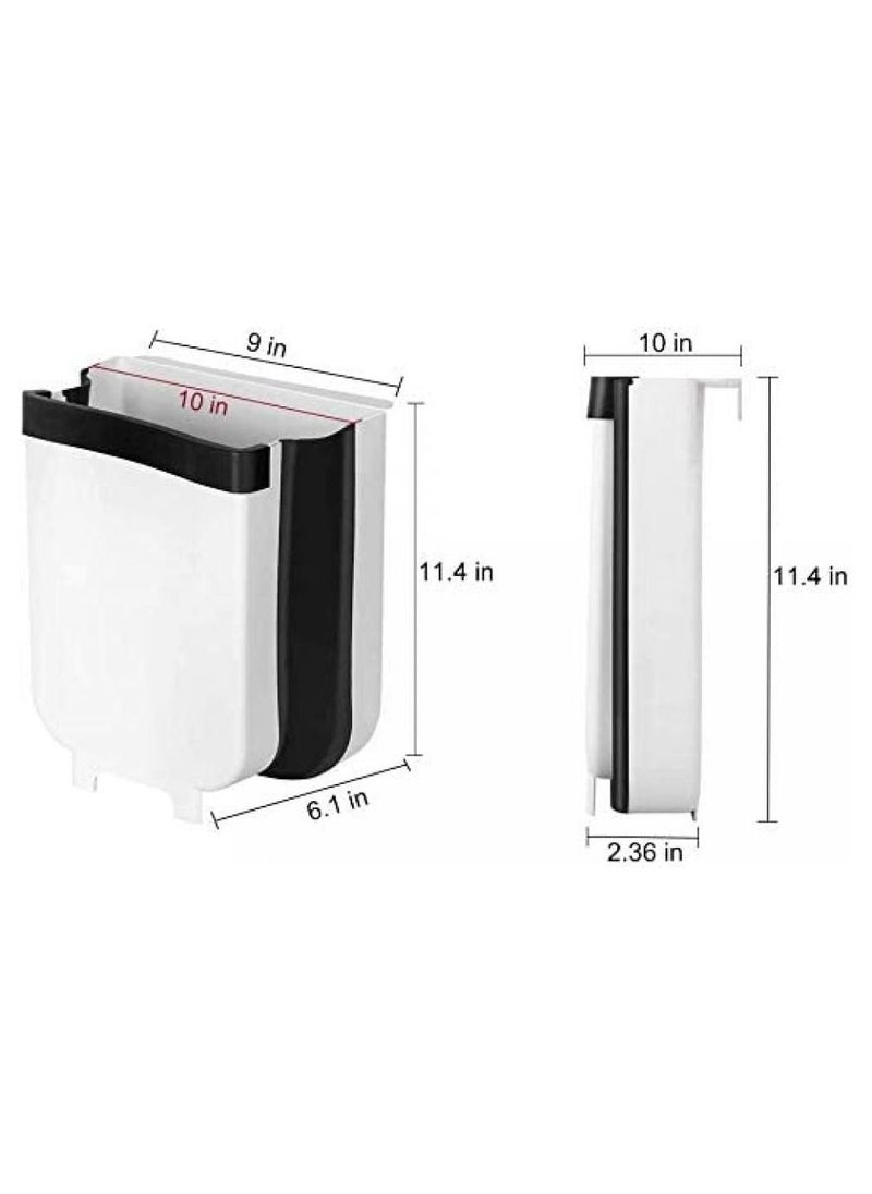 Alissa - Hanging Trash Can,Over The Cabinet Garbage Bin,Collapsible Foldable Door Waste Container Home Office - Image 1
