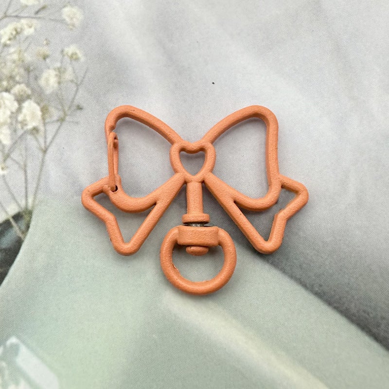 Colorful Bow Hair Clips Zinc Alloy Charms Orange 