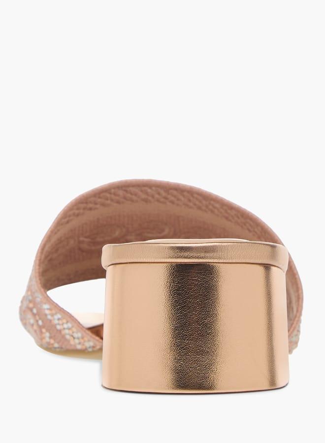 سيليست صنادل نسائية سهلة الارتداء بكعب عريض مزينة - Image 5