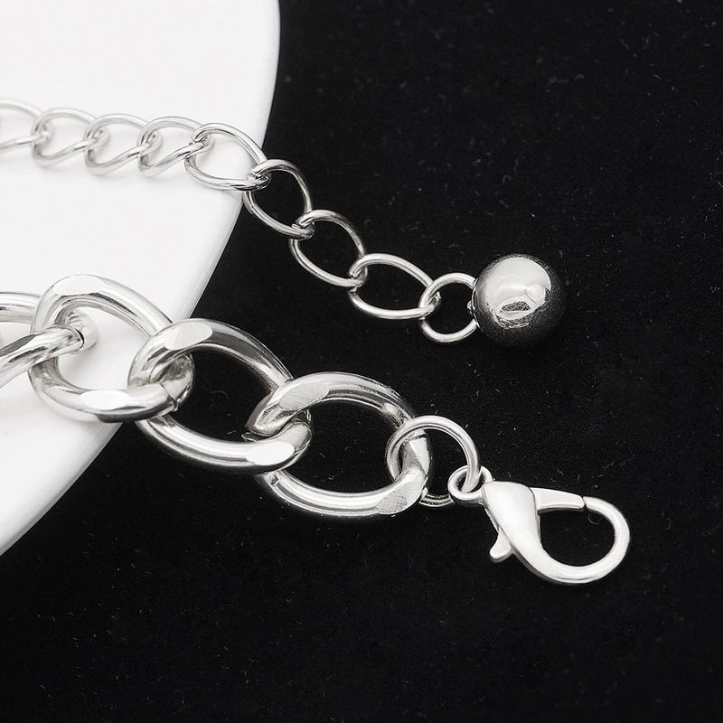 Suyi Multilayer Chain Belt Rhinestone Metal Chain Belts for Women Punk Gold Waist Chain Plus Size 150CM Silver - Image 5