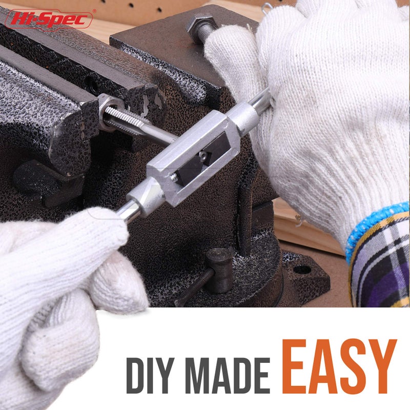 Hi-Spec 39 Piece SAE & Metric Tap & Die Set. Complete M3 to M12 / #4 to 1/2in Fine & Coarse Tools to Cut, Chase and Thread with Screw Pitch Gauge in a Tray Case - Image 3