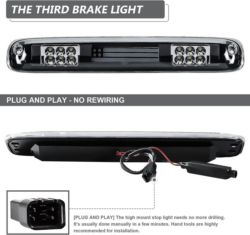 Gubebaili LED Third Brake Light for 1999-2007 Chevy Silverado GMC Sierra 1500 2500 3500 HD Classic - Image 4