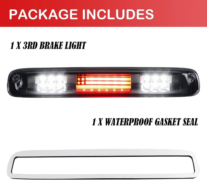 Gubebaili LED Third Brake Light for 1999-2007 Chevy Silverado GMC Sierra 1500 2500 3500 HD Classic - Image 5