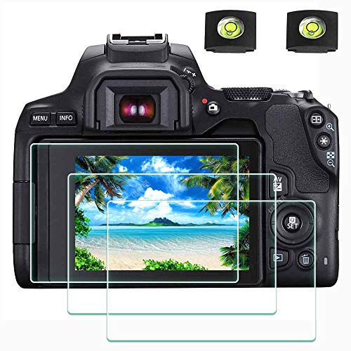 ULBTER Screen Protector for Canon EOS Rebel SL3 / 250D Camera & Hot Shoe Cover, [2+3Pack] 0.3mm 9H Hardness Tempered Glass Flim Anti-Scrach Anti-Fingerprint Anti-Bubble - Image 1