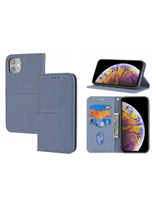 S-TOP Case For iPhone 12 / 12 Pro Woven Texture Stitching Magnetic Horizontal Flip PU Leather Case with Holder & Card Slots & Wallet & Lanyard - Image 1