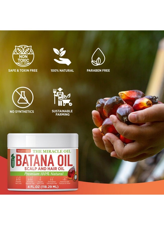 Wealthskin Batana Oil For Hair Growth 100% Batana Oil From Honduras As Hair Mask Scalp And Hair Oil. Repairs Damaged Hair & Skin Reduces Hair Loss 4Oz (4Oz (118Ml))  - Image 5
