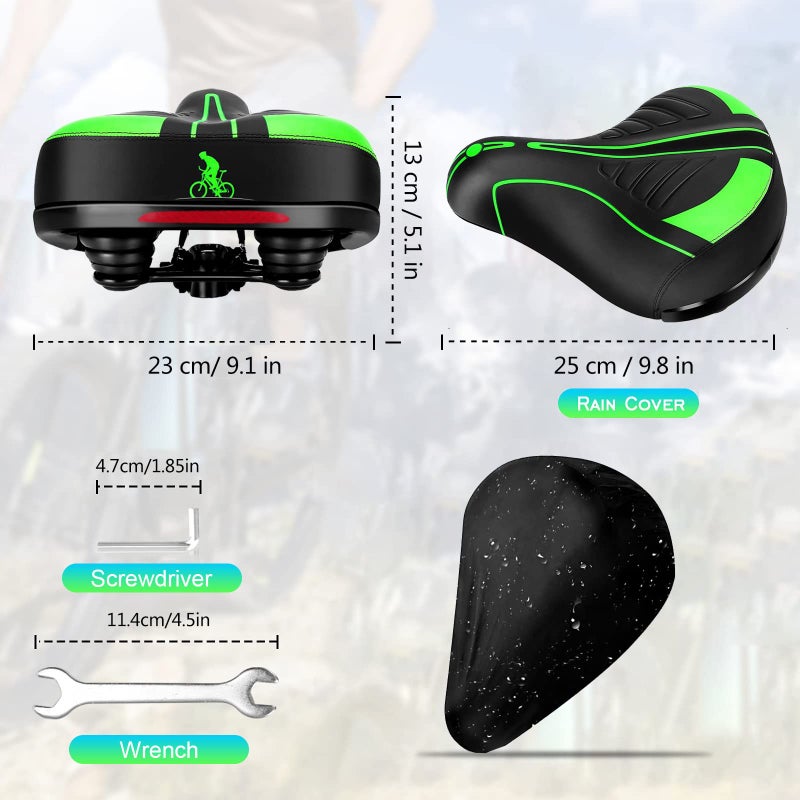 YUEYEE Universal Bike Saddle Extra Large Comfortable Bicycle Seat Cushion Thick Bum Shock Absorber Soft Padded Gel Bike for Men and Women - Image 2