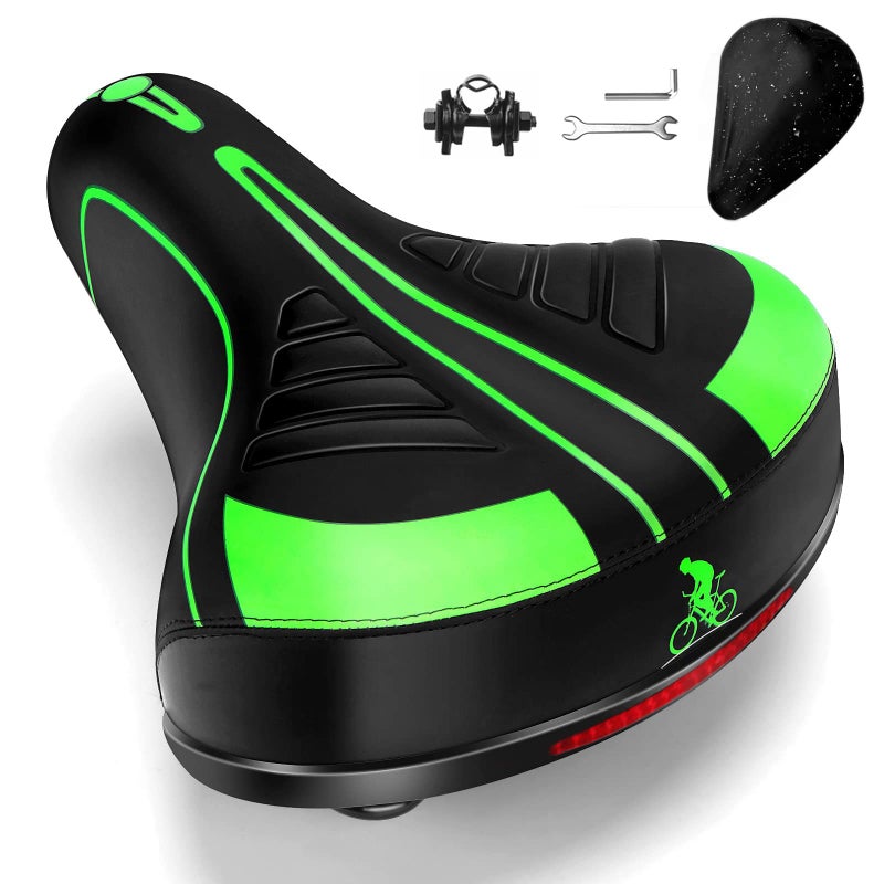 YUEYEE Universal Bike Saddle Extra Large Comfortable Bicycle Seat Cushion Thick Bum Shock Absorber Soft Padded Gel Bike for Men and Women - Image 1