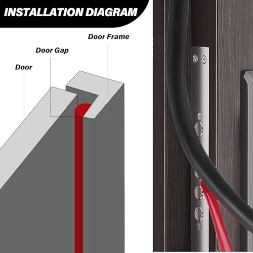 Neyway Silicone Weather Stripping Door Seal, 20FT Self Adhesive D-Shaped Door Weather Stripping for Door Frame＆Window Seal - Image 5