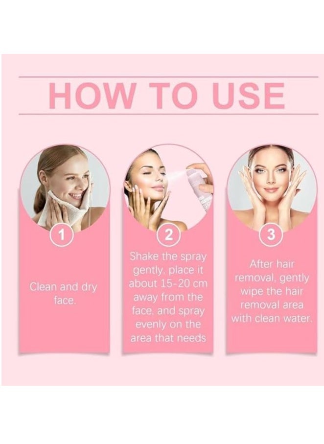 Rashell Cosmetics Hair identifier Spray for Face Shaving, Skin Body Hair Identifying Spray With Razors,Hair identifier Spray for Face Dermaplaning, Women Dermaplaning Tool for Face  - Image 4