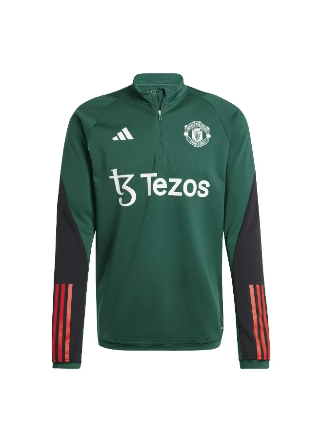 Adidas Adidas Mufc Tr Top Green Football Track Tops For Men Xs