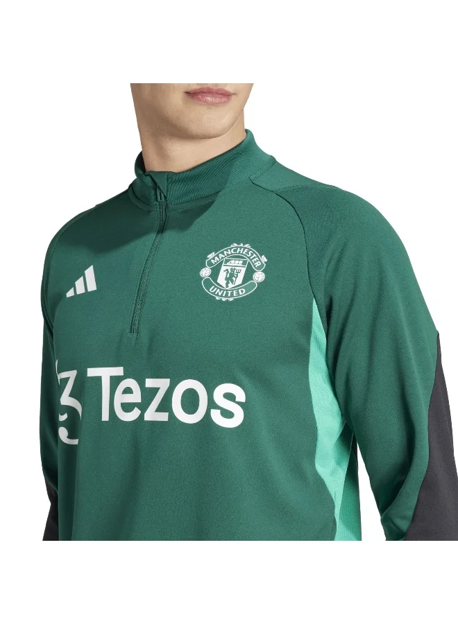 adidas قميص تدريب مانشستر يونايتد العلوي الأخضر للرجال مقاس XS