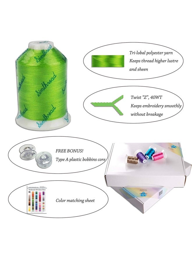 Simthread 120 Madeira Colors Polyester Machine Embroidery Thread Kit 550Y500M Similar to Madeira and RobinsonAnton Colors 40 Weight for Home Embroidery Sewing Machines - Image 2