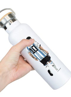 Generic Football Super Hero Messi Water Flask Bottle - Gift for Sports Fans and Athletes - Stainless Steel Bamboo Cap Flask Bottle 600ml - Ideal for Sports Enthusiasts  - Image 4