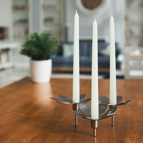 Sonedly Soneldy 12 inch Taper Candle 4 Pack - Unscented Hand-Dipped Tapered Long Burning Candles Perfect for Home Interior - Dripless and Smokeless - 10-Hour Burning Ivory - Image 5