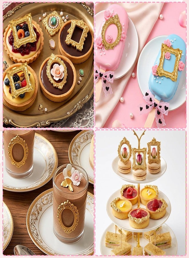 ٨ قوالب إطارات صور باروكية، قوالب سيليكون للشوكولاتة على شكل إطارات، قالب سيليكون لإطارات صور عتيقة لتزيين الكيك والشوكولاتة والفوندان والحلوى والصلصال البوليمري لتزيين الكب كيك - Image 5