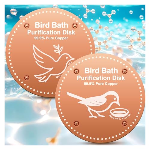OICEME Bird Bath Purification Disk Pure Copper Outside Winter Solar Power Birdbath Heater Deicer Cage Hanging Bowl Metal Warmer Deck Railing Glass Concrete Ceramic Stone Stand Outdoor Fountain Station - Image 1
