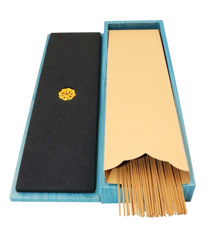 Bakhoor BoSidin Premium Cambodian Oud Incense Sticks Set with Wooden Burner Holder – 40 Pcs Natural 1.3mm Agarwood Sticks in Elegant Gift Box, Multifunctional Lid Holder for Home, office, Meditation, Yoga and Aromatherapy - Image 1