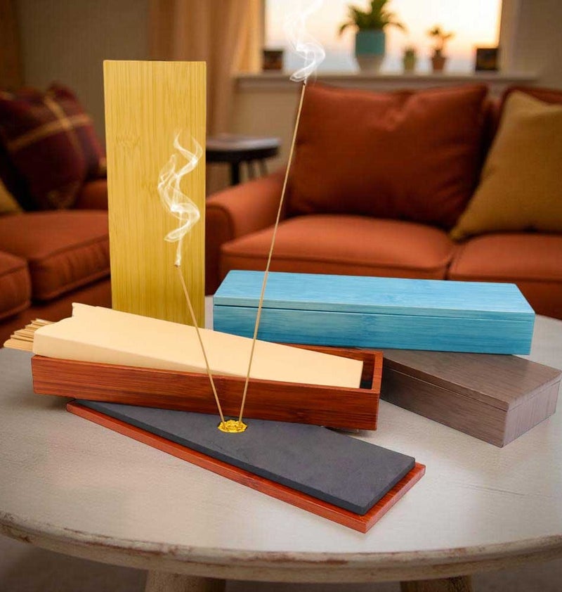 Bakhoor BoSidin Premium Cambodian Oud Incense Sticks Set with Wooden Burner Holder – 40 Pcs Natural 1.3mm Agarwood Sticks in Elegant Gift Box, Multifunctional Lid Holder for Home, office, Meditation, Yoga and Aromatherapy - Image 4