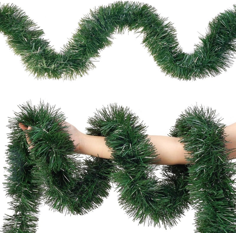 Forty Wings أكاليل عيد الميلاد الخضراء الداكنة 5 قطع لتزيين عيد الميلاد، عناصر تزيين عيد الميلاد، زينة عيد الميلاد، أكاليل لتزيين، إكليل زهور للتزيين - Image 2