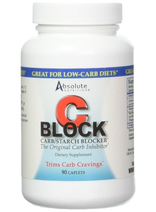 Absolute Nutrition CBlock مانع الكربوهيدرات/النشويات، 90 قرصاً - Image 1
