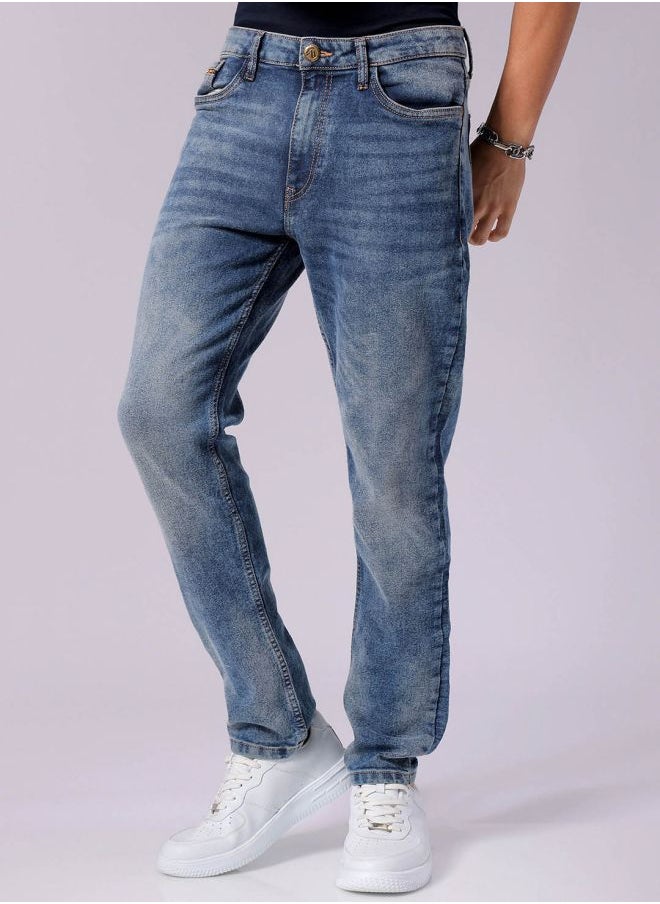 The Indian Garage Co Men Slim Fit Solid Mid-Rise Stretchable Jeans  - Image 3
