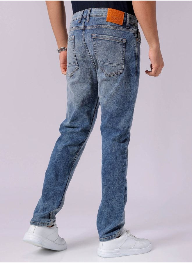 The Indian Garage Co Men Slim Fit Solid Mid-Rise Stretchable Jeans  - Image 2