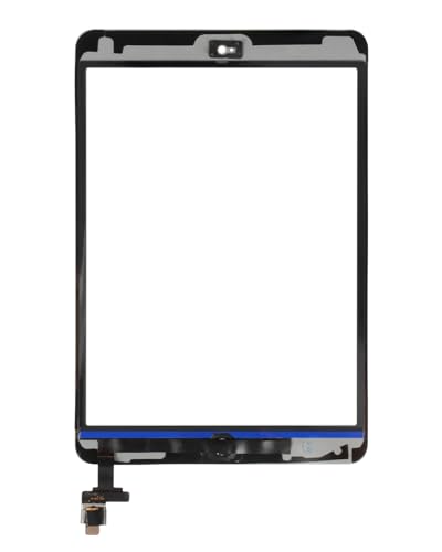 SRJTEK for iPad Mini 1 Touch Screen Replacement A1432 for iPad Mini 2 Digitizer Replacement A1490,A1489,A1491 Touch Screen with IC Chip,Home Button,Cameral Holder Repair Parts Kits White (Not Include LCD) - Image 2