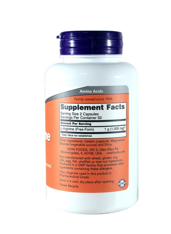 now Foods Arginine 500Mg 100 Capsules (Pack Of 2) - Image 3