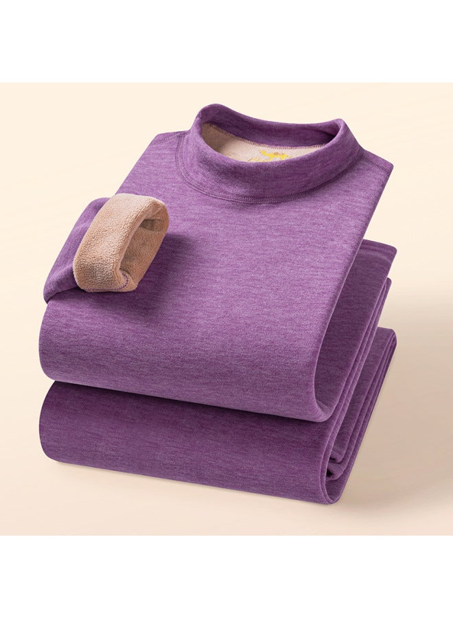 Camel Wool Thick Autumn And Winter Thermal Underwear Set For Dad, Fleece-lined And Thickened, Heat-generating, For Middle-aged And Elderly Men And Women