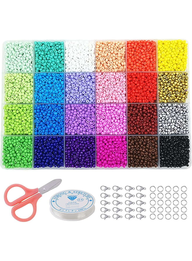 Ball Beads,24000PCS 2mm 24 Colors R-ainbow DIY Multicolors Ball Beads for Crafting String Present Gift - Image 5