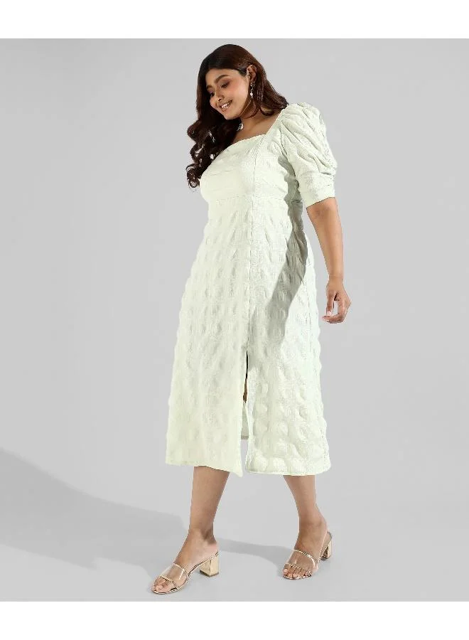 Instafab Plus Instafab Plus Women Solid Side Cut Design Stylish Casual Dresses