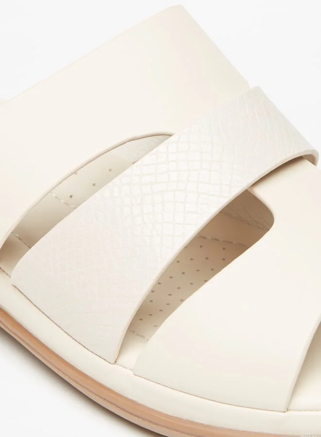 فلورا بيلا من شو إكسبرس Women's Solid Slip-On Sandals with Flatform Heels