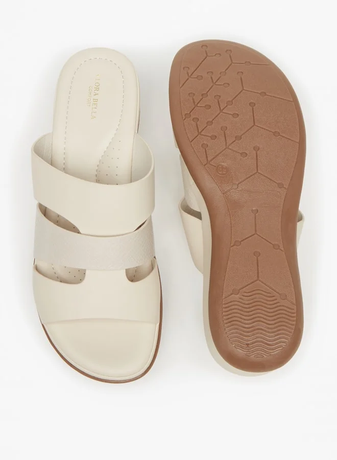 فلورا بيلا من شو إكسبرس Women's Solid Slip-On Sandals with Flatform Heels