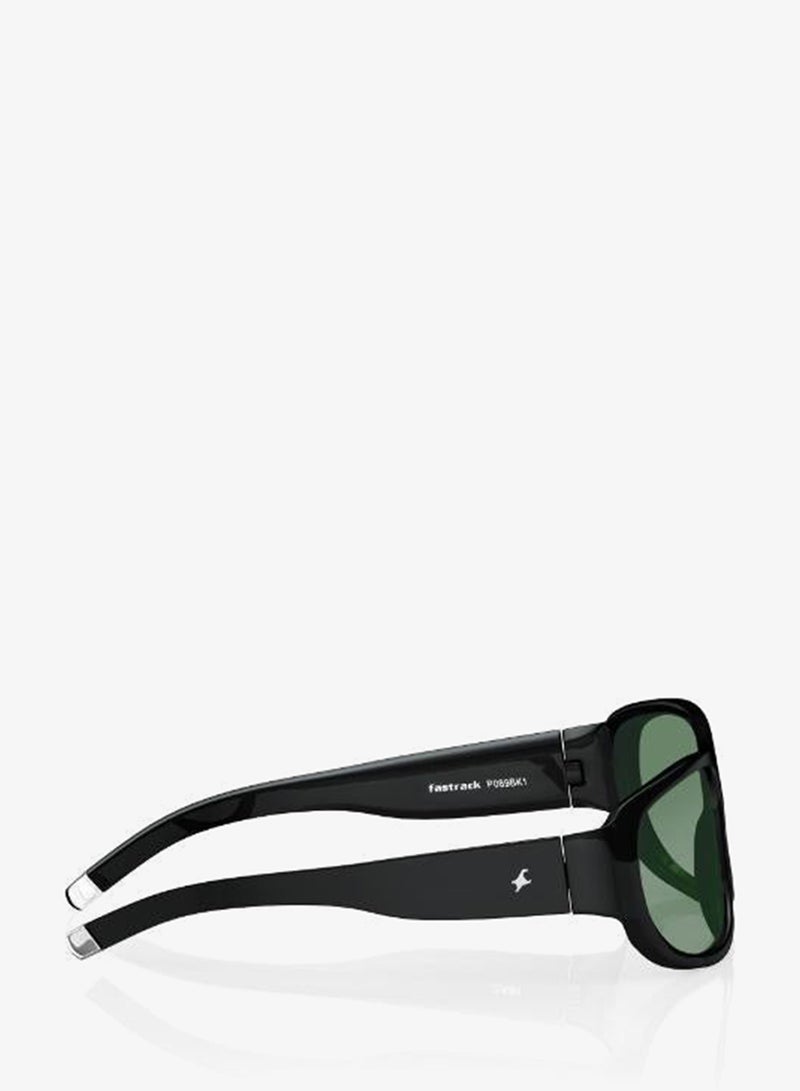 fastrack Polarized Sunglasses Black Frame Green Mirror Lens 70mm  - P089GR5PV - Image 3