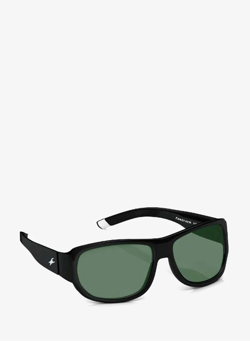 fastrack Polarized Sunglasses Black Frame Green Mirror Lens 70mm  - P089GR5PV