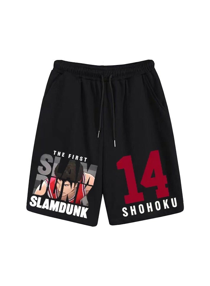 KUYING New Slam Dunk Master Printed Loose Five Point Casual Pants  - Image 1