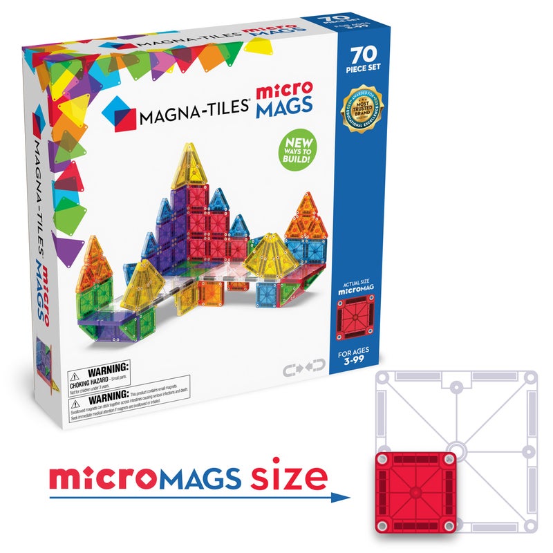 MAGNA-TILES مجموعة ميكروماجز الفاخرة 70 قطعة - Image 1