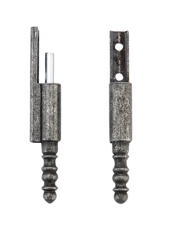 NIBEMINENT 2-Piece Screw On Hinge Silver  - Image 1