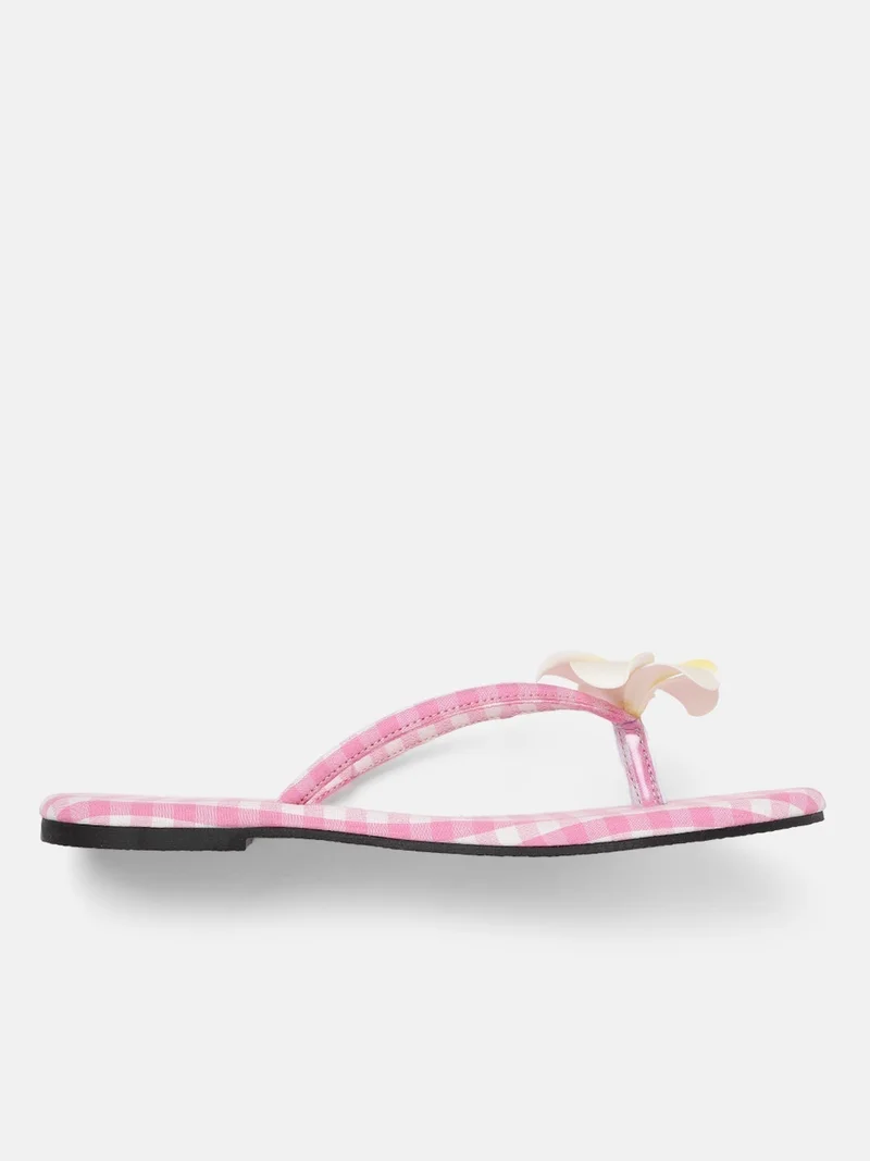 ZORIWORLD BAHAMAS Floral Pink Summer Flats for Women