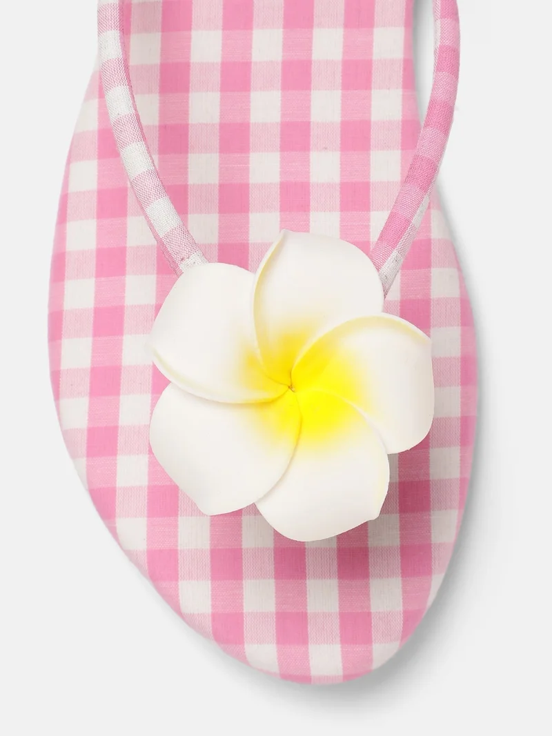 ZORIWORLD  BAHAMAS Floral Pink Summer Flats for Women for Women | Best Price UAE