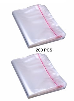 ZCM-HAPPY 200 Piece of Transparent Plastic Cellophane Bags for Packaging, Storing and Travel (20x30cm)  - Image 1