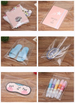 ZCM-HAPPY 200 Piece of Transparent Plastic Cellophane Bags for Packaging, Storing and Travel (20x30cm)  - Image 3