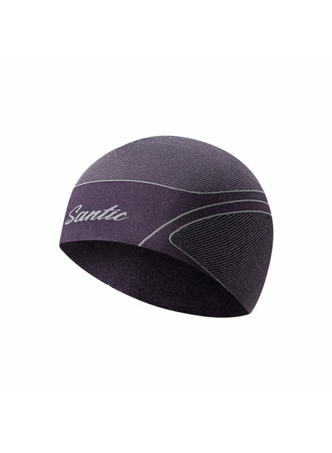 Sendik ike Santic Autumn And Winter Seamless Knit Beanie Cycling Warm Hat For Men And Women, Suji, Purple, One Size Fits All - Image 4